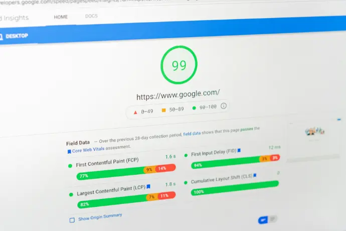 a computer screen with the number 99 on it